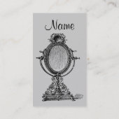 Vintager Spiegel Visitenkarte (Rückseite)