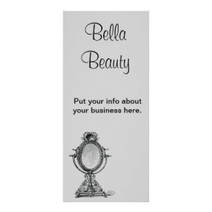 Vintager Spiegel Werbekarte