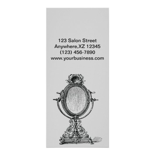 Vintager Spiegel Werbekarte (Hinten)