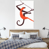 Vintager Spielaffe Leinwanddruck (Insitu (Schlafzimmer))
