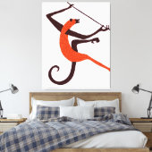 Vintager Spielaffe Leinwanddruck (Insitu (Schlafzimmer))