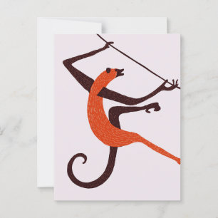 Vintager Spielaffe Postkarte
