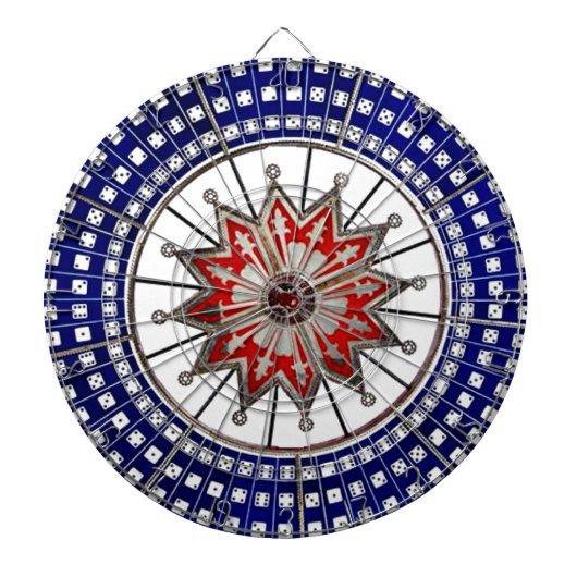 Vintager spielender Würfel-antiker Spiel-Rad-Poker Dartscheibe (vorne)