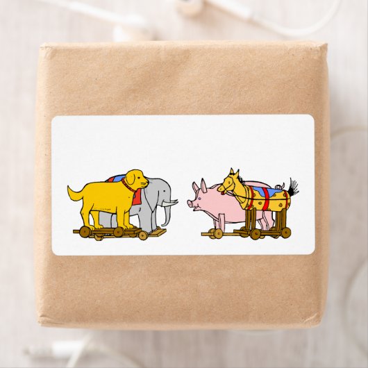 Vintager Spielzeughund, Pferd, Schwein, Elefant (Insitu)