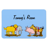 Vintager Spielzeughund, Pferd, Schwein, Elefant Magnet (Horizontal)