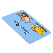 Vintager Spielzeughund, Pferd, Schwein, Elefant Magnet (Rechte Seite)