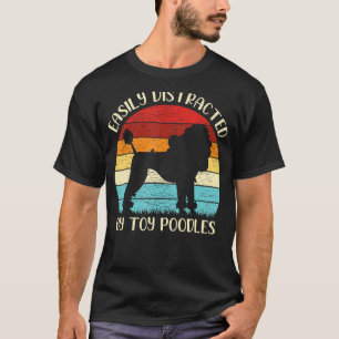 Vintager Spielzeugpudel Hund, leicht ablenkbar dur T-Shirt
