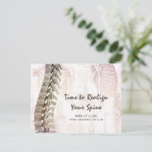 Vintager Spine Chiropraktiker Erinnerung zur Ernen Postkarte (Stehend Vorderseite)