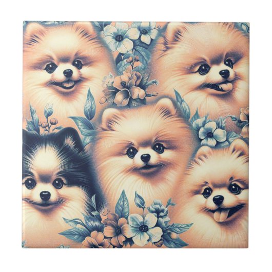 Vintager Spitz Fliese (Vorderseite)