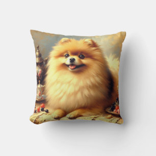 Vintager Spitz Hundeanstrich Kissen