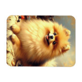 Vintager Spitz Hundeanstrich Magnet (Horizontal)