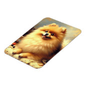 Vintager Spitz Hundeanstrich Magnet (Linke Seite)