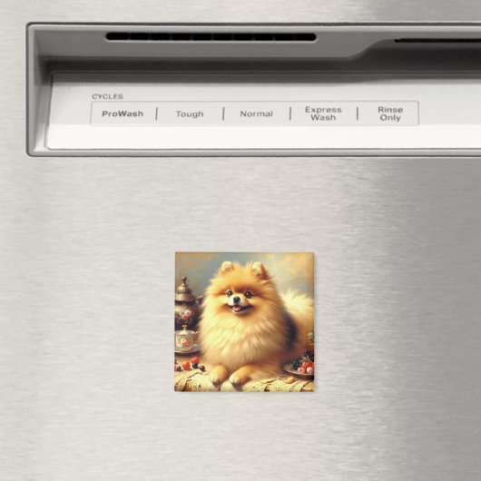 Vintager Spitz Hundeanstrich Magnet (In Situ (Geschirrspüler))