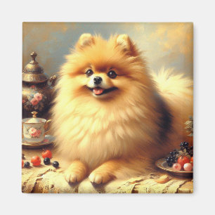 Vintager Spitz Hundeanstrich Magnet