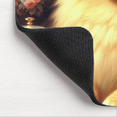 Vintager Spitz Hundeanstrich Mousepad (Ecke)