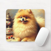 Vintager Spitz Hundeanstrich Mousepad (Mit Mouse)