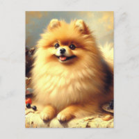 Vintager Spitz Hundeanstrich
