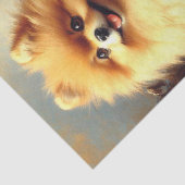 Vintager Spitz Hundeanstrich Seidenpapier (Ausschnitt)