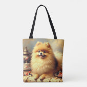 Vintager Spitz Hundeanstrich Tasche (Rückseite)