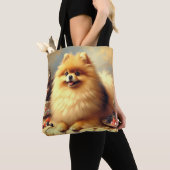Vintager Spitz Hundeanstrich Tasche (Von Nahem)