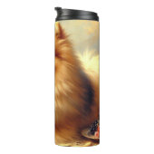 Vintager Spitz Hundeanstrich Thermosbecher (Nach rechts gedreht)
