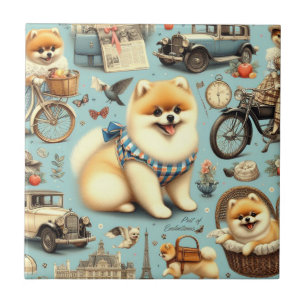 Vintager Spitz Nahtlose Illustration Fliese
