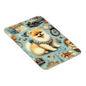 Vintager Spitz Nahtlose Illustration Magnet (Rechte Seite)