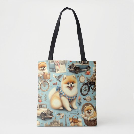 Vintager Spitz Nahtlose Illustration Tasche (Vorderseite)