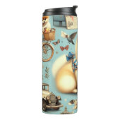 Vintager Spitz Nahtlose Illustration Thermosbecher (Nach links gedreht)