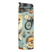 Vintager Spitz Nahtlose Illustration Thermosbecher (Nach rechts gedreht)