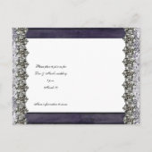 Vintager Spitzenholz Kristall Save the Date Ankündigungspostkarte (Rückseite)