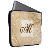 Vintager Spitzenschmuck Vict Monogram 15" Notebook Laptopschutzhülle (Vorne Rechts)