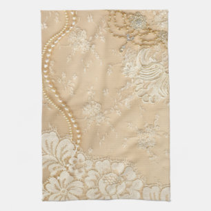 Vintager Spitzenschmuck Viktorianisch Küche Geschi Handtuch