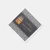 Vintager Spitzenweinkeller Chalk Erntedank Hochzei Serviette (Ecke)