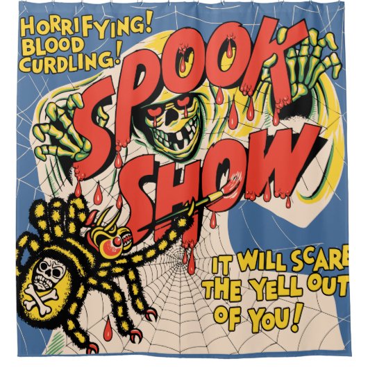 Vintager Spook-Show-Plakat-Duschvorhang Duschvorhang (Vorderseite)