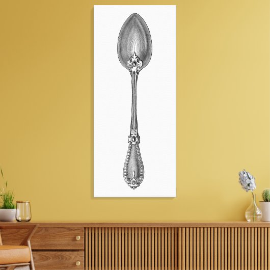 Vintager Spoon Leinwanddruck (Insitu (Wohnzimmer))