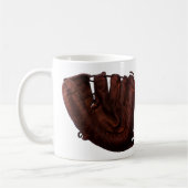 Vintager Sport, antiker Lederhandschuh, Baseballha Kaffeetasse (Links)