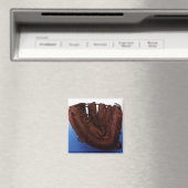 Vintager Sport, antiker Lederhandschuh, Baseballha Magnet (In Situ (Geschirrspüler))