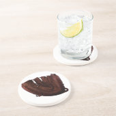 Vintager Sport, antiker Lederhandschuh, Baseballha Untersetzer (Seite)