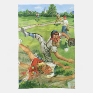 Vintager Sportbaseball, Kinderteams Geschirrtuch