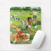 Vintager Sportbaseball, Kinderteams Mousepad (Mit Mouse)
