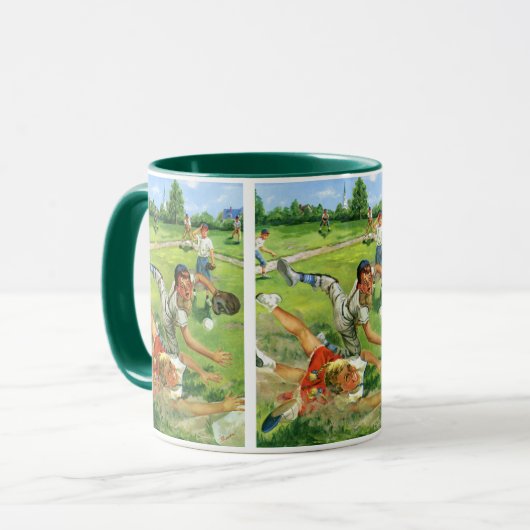 Vintager Sportbaseball, Kinderteams Tasse (Vorderseite Links)
