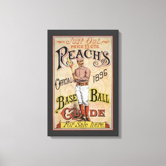 Vintager Sportbaseball, Reach's Guide Cover Art Leinwanddruck (Vorderseite)