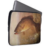 Vintager Sportfisch, Largemouth Brown Bass Fish Laptopschutzhülle (Vorne Rechts)