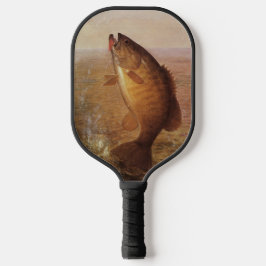 Vintager Sportfisch, Largemouth Brown Bass Fish Pickleball Schläger