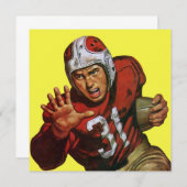 Vintager Sportfußball-Spieler, der auf der Rücksei (Vorne/Hinten)