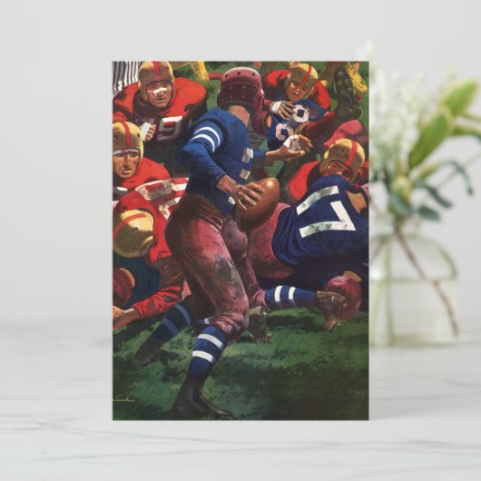 Vintager Sportfußballspieler Quarterback (Stehend Vorderseite)