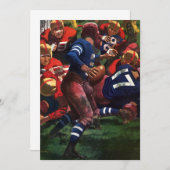 Vintager Sportfußballspieler Quarterback (Vorne/Hinten)