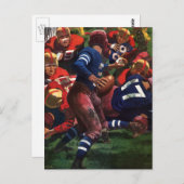 Vintager Sportfußballspieler Quarterback Postkarte (Vorne/Hinten)