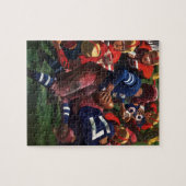 Vintager Sportfußballspieler Quarterback Puzzle (Horizontal)